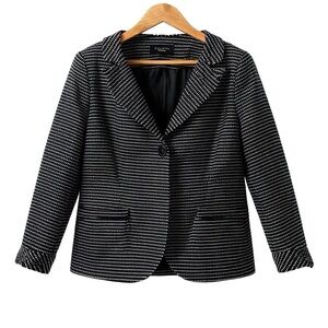 Talbots Polka Dot One Button Blazer or Cape